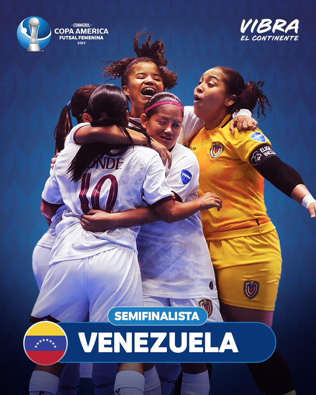 Venezuela clasificó segundo del grupo A, por debajo de Brasil. Foto: Conmebol   