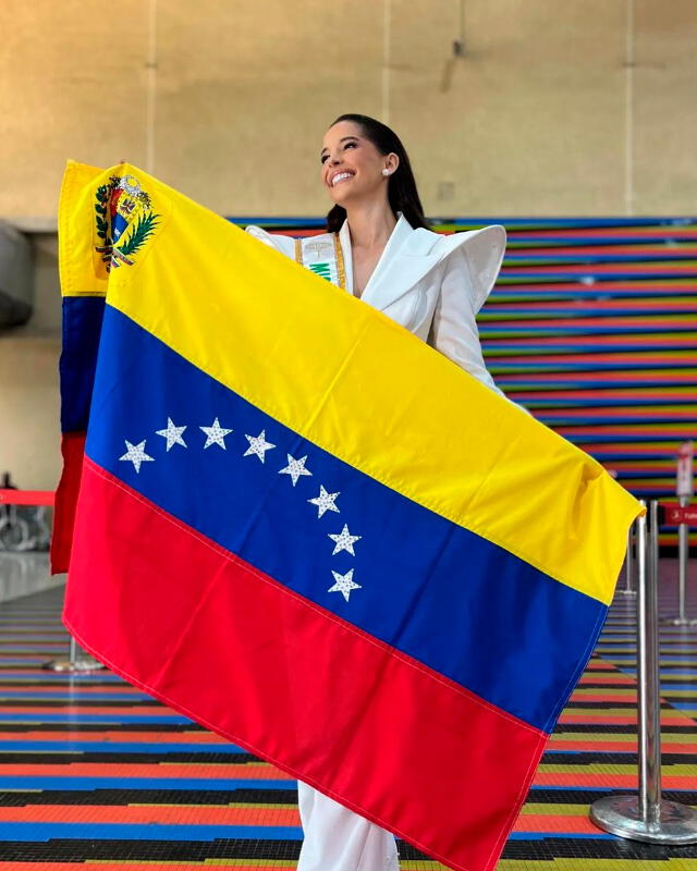 Andrea Rubio se despide de Venezuela rumbo al Miss International en Tokio. FOTO: Composición LR/Instagram Miss Venezuela.   