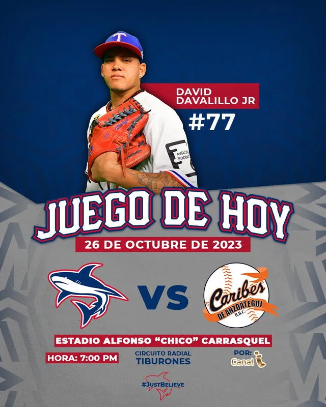 Tiburones de La Guiara vs Caribes de Anzoátegui EN VIVO