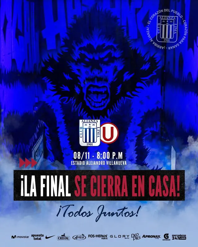 Afiche promocional para la final de la Liga 1. Foto: Alianza Lima 