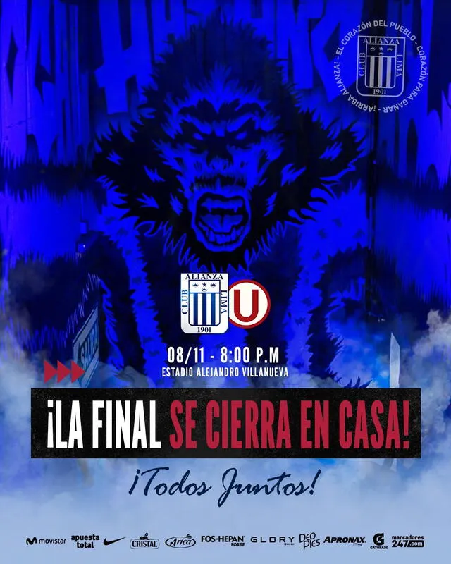 Afiche promocional para la final de la Liga 1. Foto: Alianza Lima   