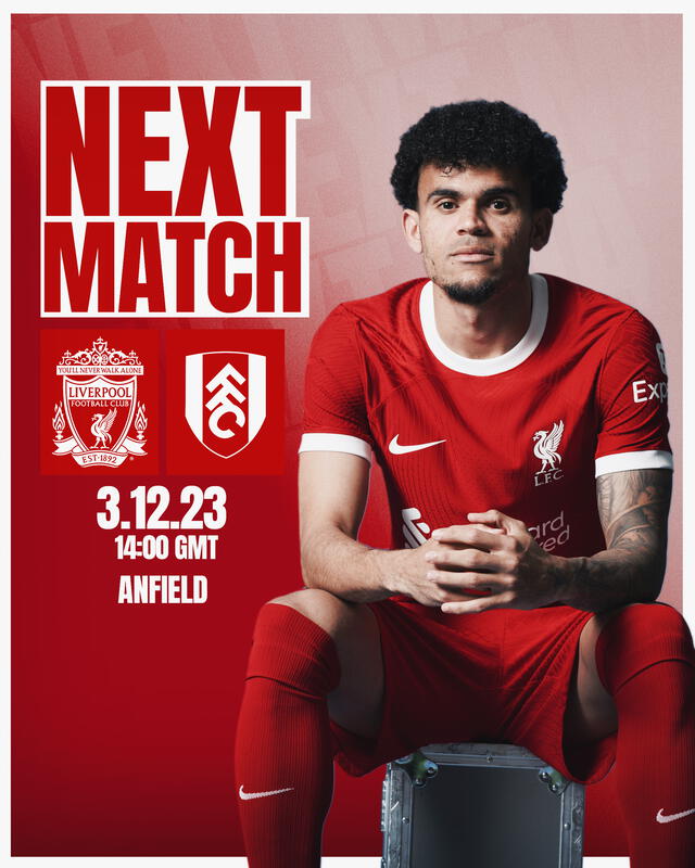 Poster del partido. Foto: Liverpool FC   