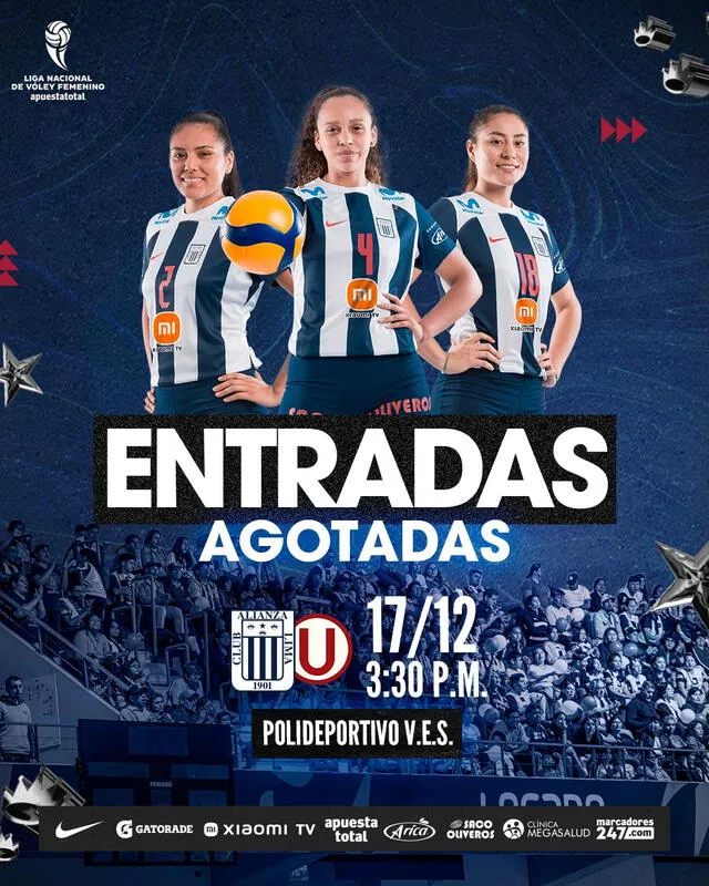 Entradas para el partido ante Universitario. Foto: Alianza Lima vóley 