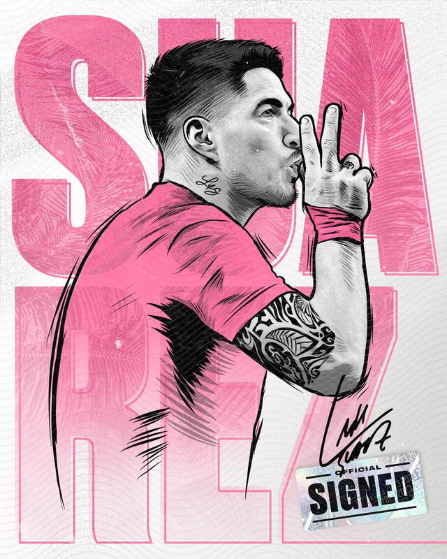 Poster del 'Pistolero'. Foto: Inter Miami   