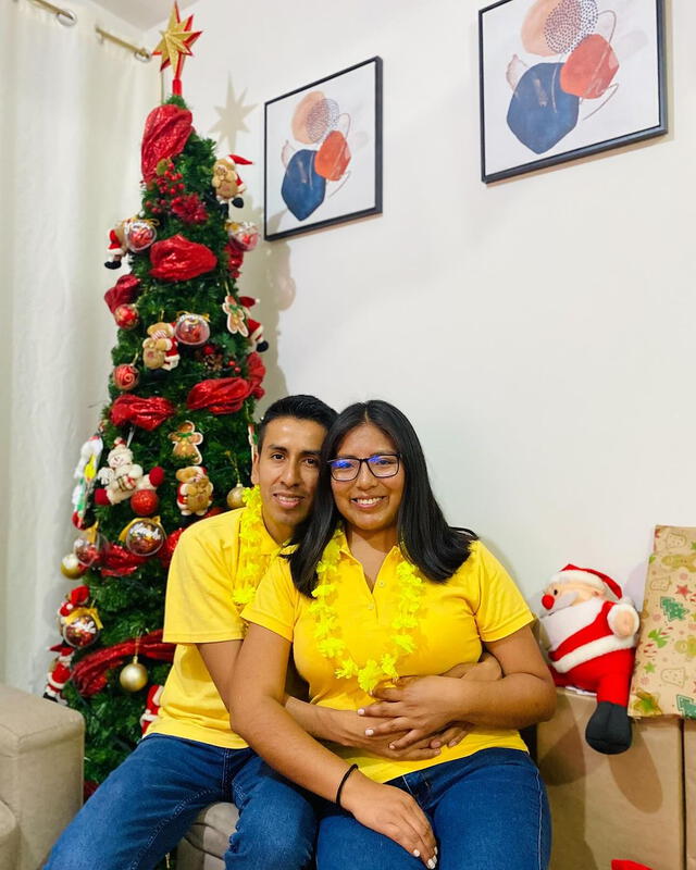 Soto Quispe y su esposa en celebraciones de Año Nuevo. Foto: Luis Soto/Instagram    