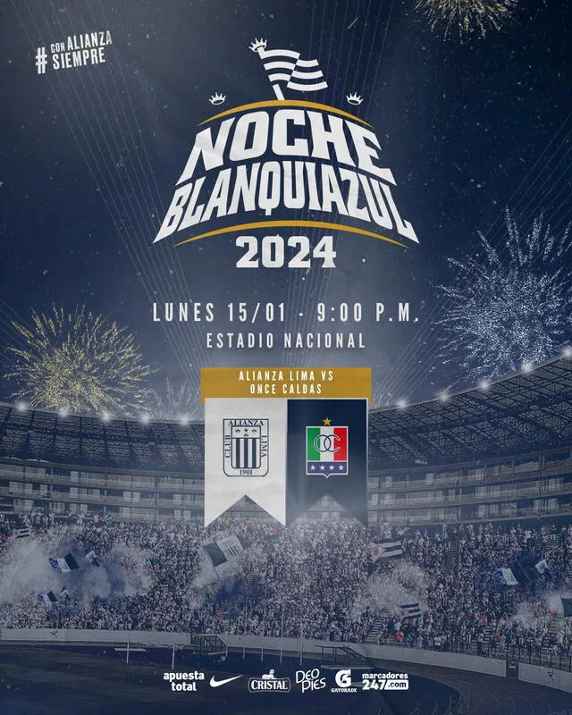 Noche Blanquiazul 2024. Foto: Alianza Lima/X   