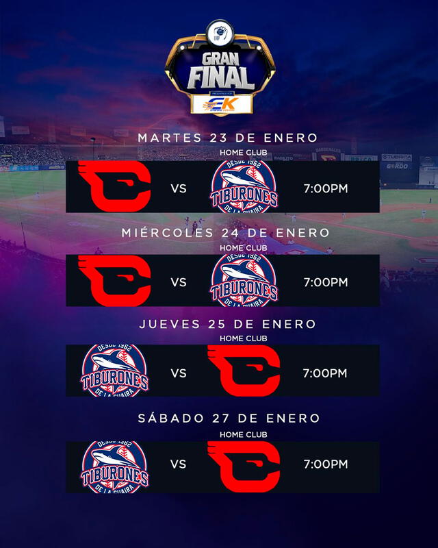 Calendario de la Gran Final LVBP 2024. Foto: LVBP   