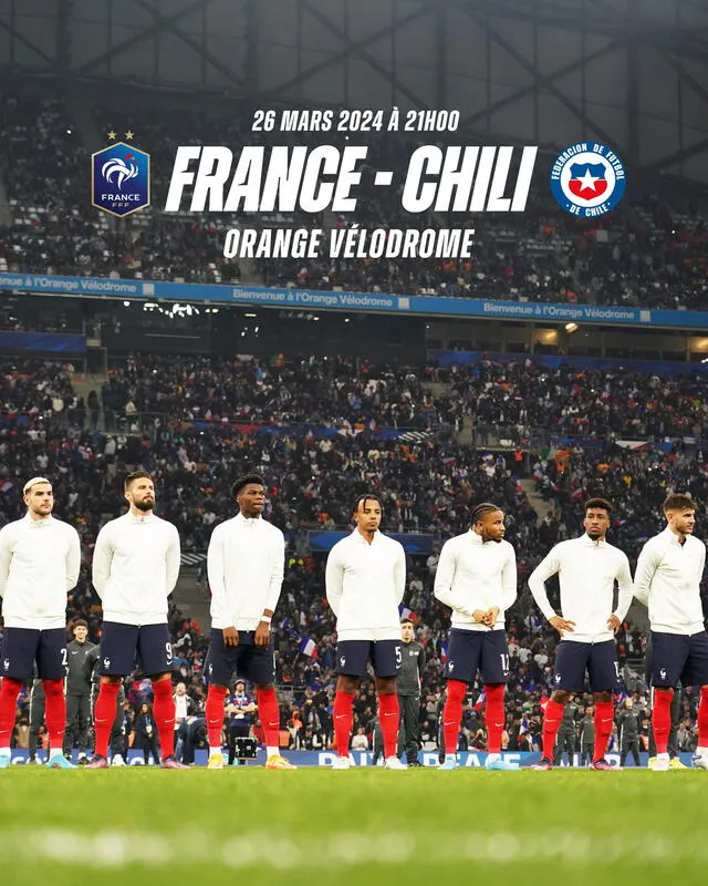 Banner oficial del partido. Foto: Francia   