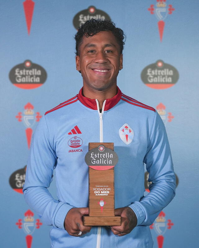 Renato Tapia ya había sido distinguido como mejor jugador de diciembre en su club. Foto: RC Celta   