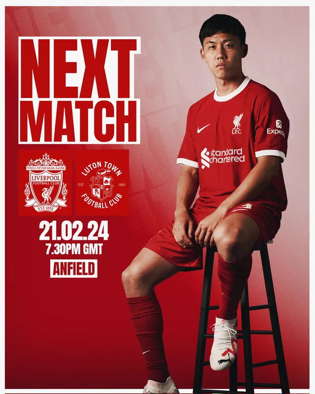 Banner del partido. Foto: Liverpool   