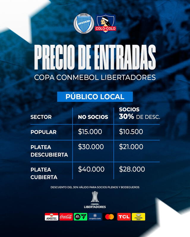 Entradas para el Godoy Cruz vs. Colo Colo por la fase previa de Libertadores. Foto: Twitter/Godoy Cruz.   