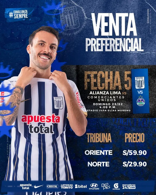 Venta preferencial. Foto: Alianza Lima   