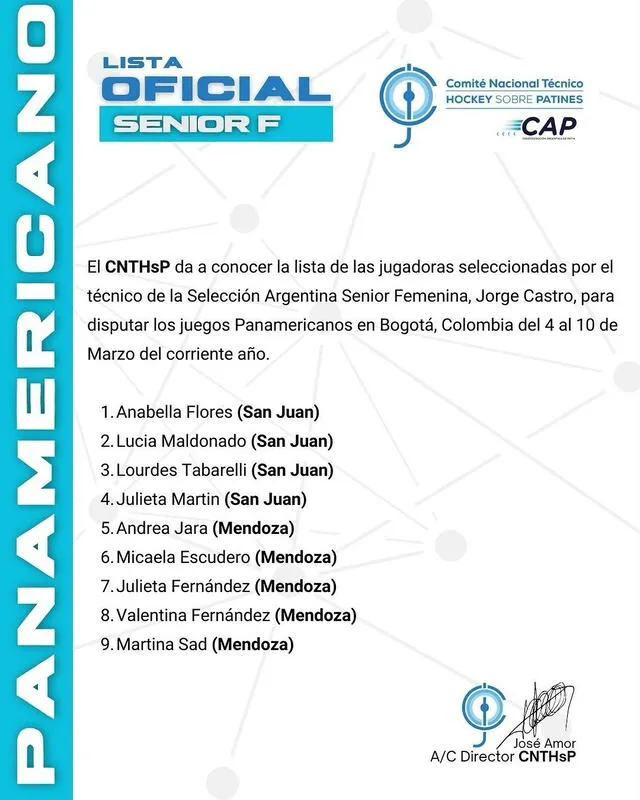 Fixture de Argentina en el Campeonato Panamericano Hockey 2024