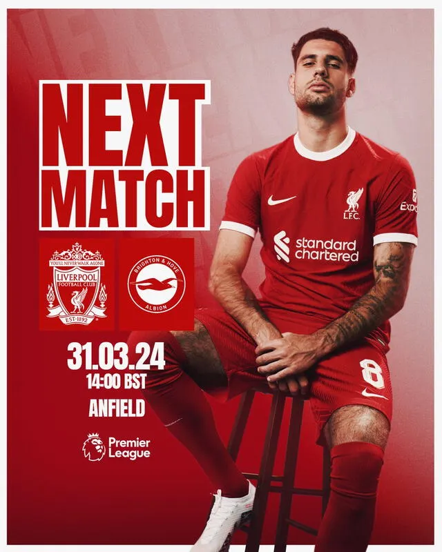 Banner del partido. Foto: Liverpool FC   