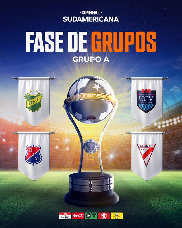Grupo de César Vallejo en la Conmebol Sudamericana 2024. Foto: Twitter/Club César Vallejo.   