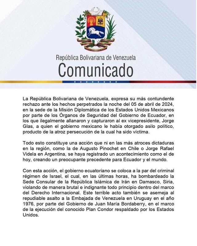 Yvan Gil publicó los comunicados por medio de sus redes sociales. Foto: Gobierno de Venezuela   