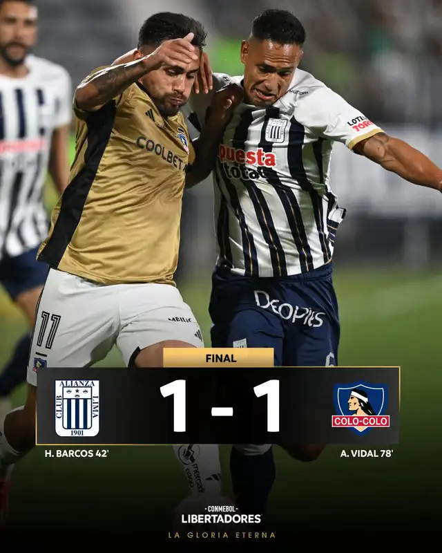  Alianza y Colo-Colo empataron 1-1 en Matute. Foto: Copa Libertadores   