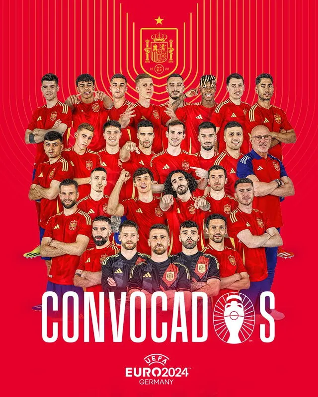  Convocados de España para la Eurocopa. Foto: Selección española masculina/X  