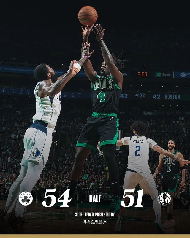 Resultado del 2Q. Foto: Celtics   