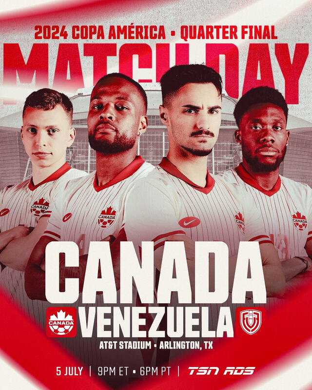 A qué hora juegan y dónde ver Canadá vs. Venezuela por la Copa América 2024