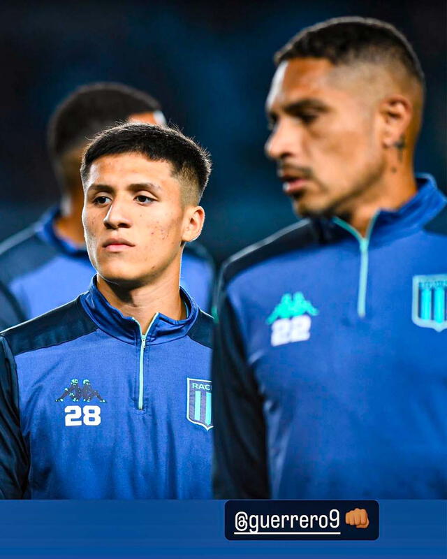  Catriel Cabellos compartió camerino con Paolo Guerrero en Racing de Argentina. Foto: Instagram/Catriel Cabellos   