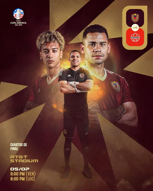 Si Venezuela vence a Canadá, estará enfrentando a Argentina, vigente campeona, en las semifinales. Foto: La Vinotinto   