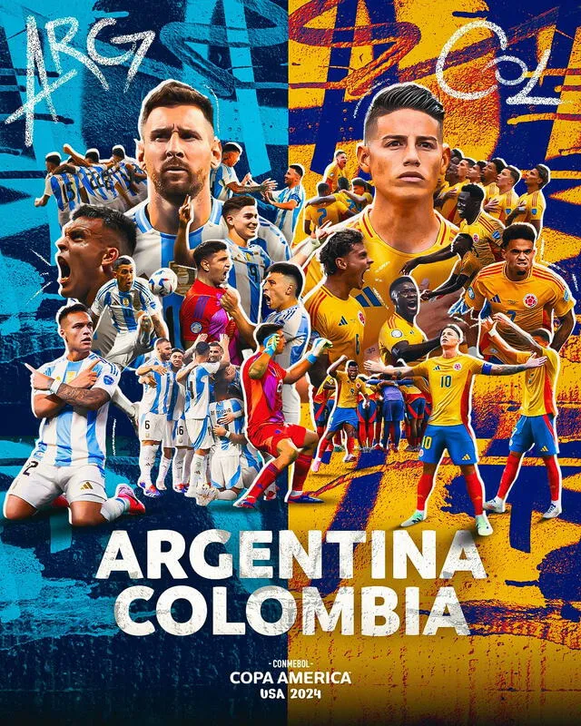Argentina es el máximo ganador del torne, mientras que Colombia apenas tiene un campeonato. Foto: Conmebol Copa América  