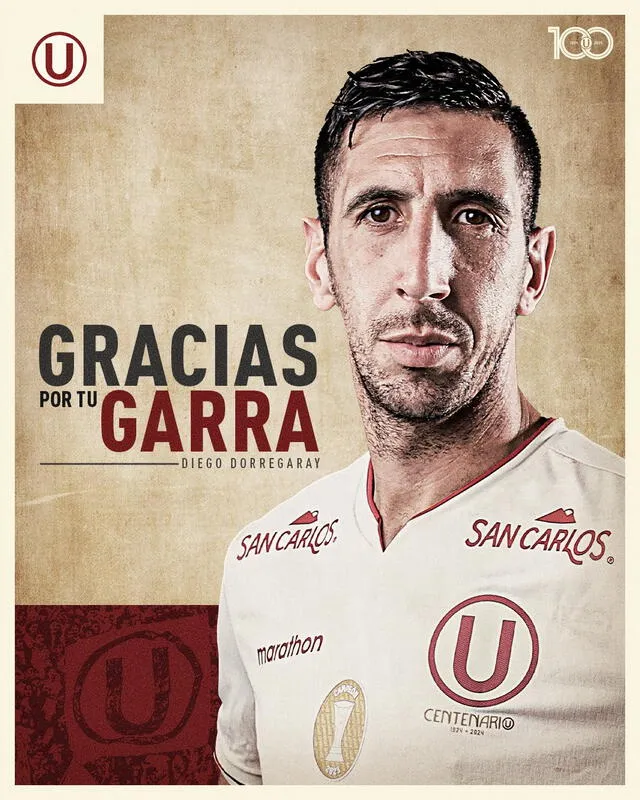  Dorregaray solo pudo marcar 4 goles con la camiseta crema. Foto: Universitario/X    