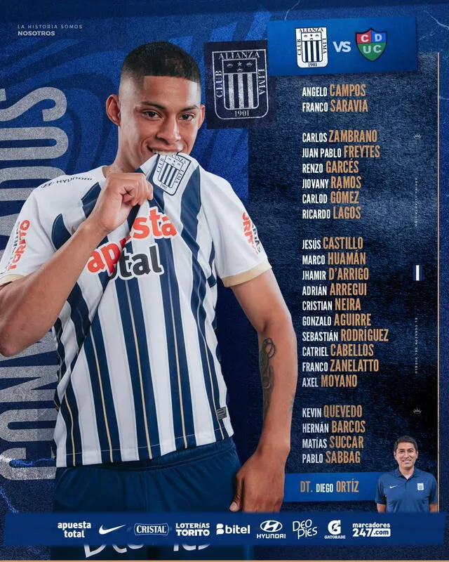 Convocados de Alianza Lima. Foto: Club Alianza Lima   