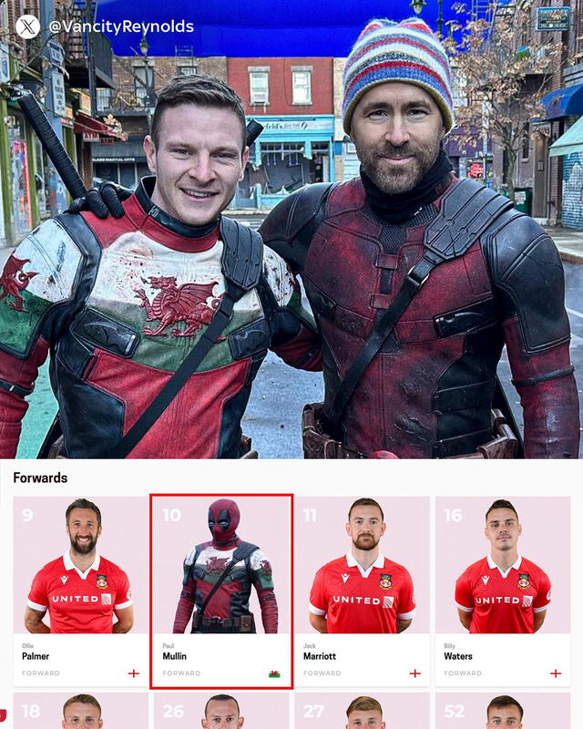  Paul Mullin es goleador del Wrexham de Inglaterra. Foto: Instagram/Ryan Reynolds   