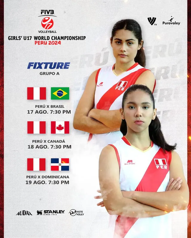  Fixture de la selección peruana. Foto: Puro Voley   