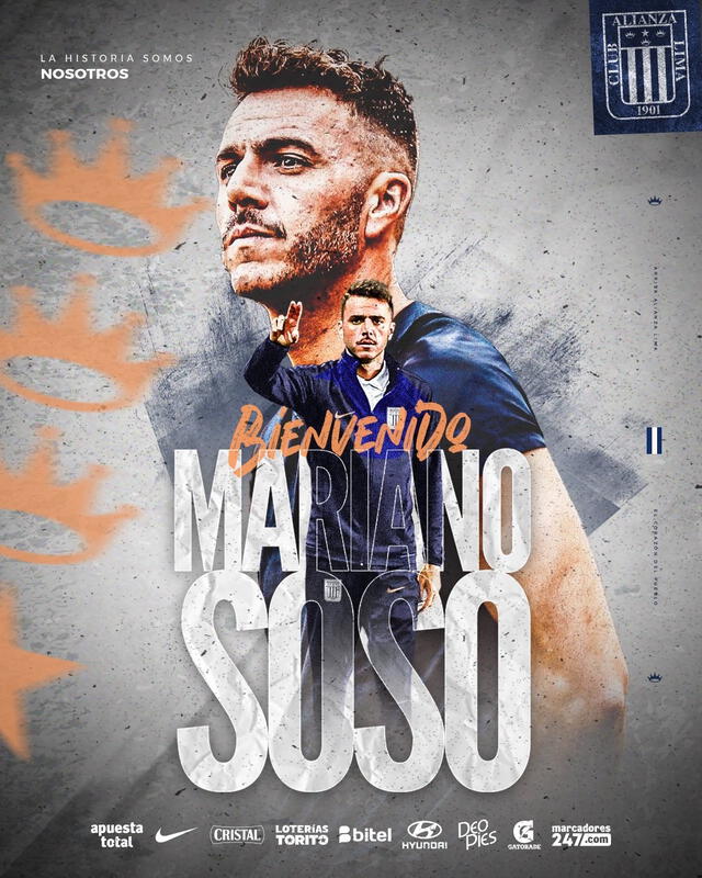  Mariano Soso fue recibido por el cuadro 'blanquiazul'. Foto: Alianza Lima   