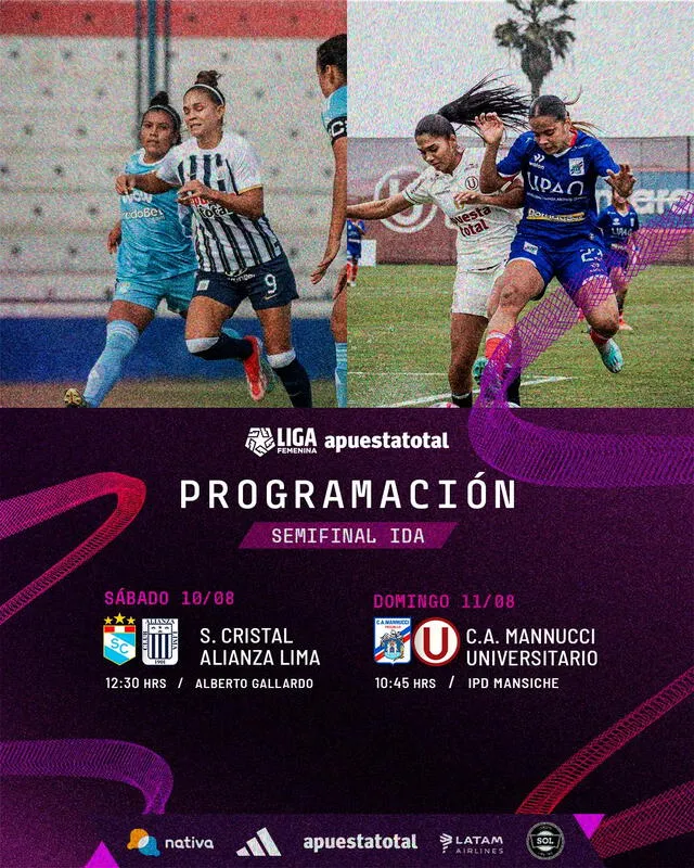  Así se jugará la ida de las semifinales de la Liga Femenina. Foto: Liga Femenina 