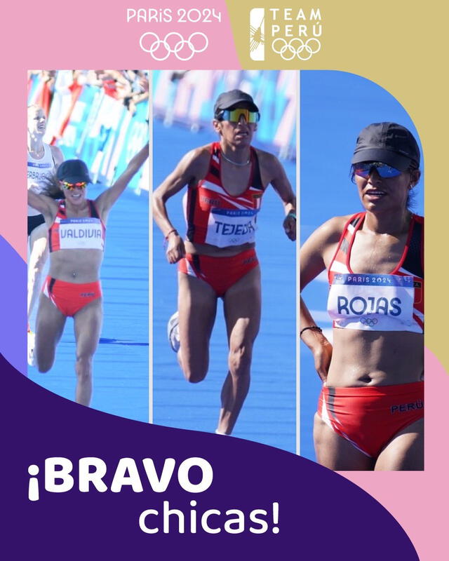 Thalía Valdivia, Gladys Tejeda y Luz Mery Rojas fueron las representantes peruanas en este último día de París 2024. Foto: Comité Olímpico Peruano 