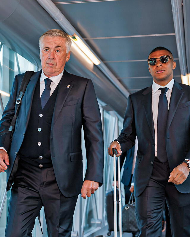  Los dirigidos por Carlo Ancelotti, incluido Kylian Mbappé, ya se encuentran en Varsovia para disputar la Supercopa de Europa. Foto: Real Madrid/X   