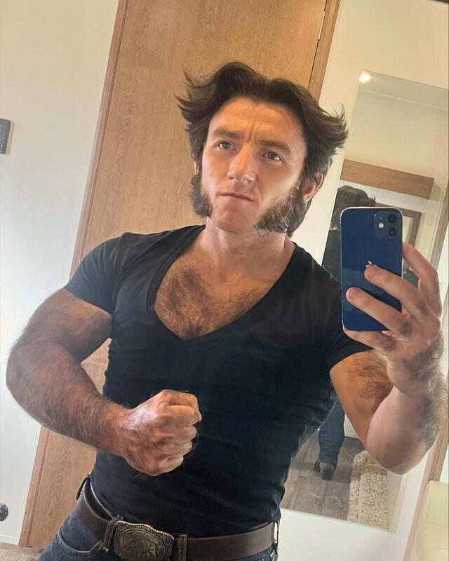  Luke Bennett dio detalles del proceso que pasó para dar vida al Wolverine original. Foto: Instagram Luke Bennett    