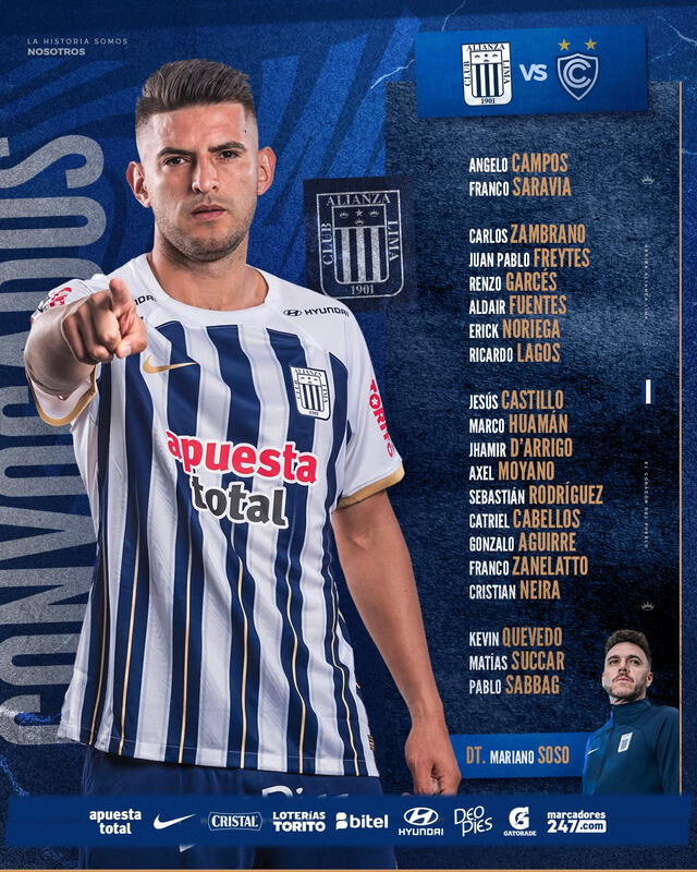  Convocados de Alianza Lima. Foto: Alianza Lima   