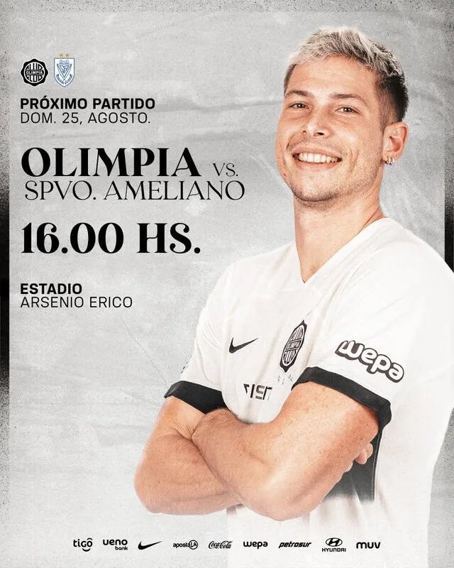  Hoy juega Olimpia vs Sportivo Ameliano. Foto: Olimpia   