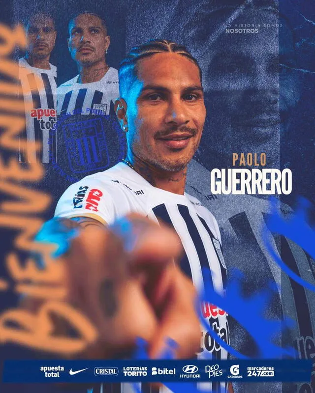  Alianza Lima presentó a Paolo Guerrero con esta imagen. Foto: Alianza Lima   