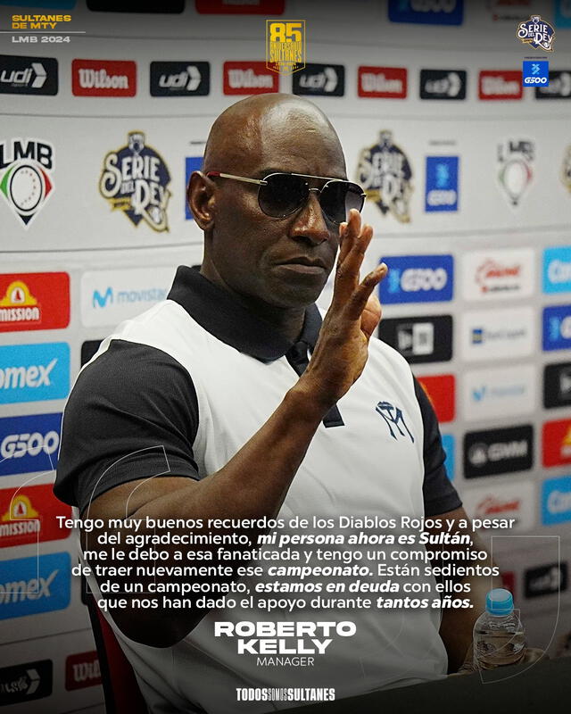 Declaraciones de Roberto Kelly. Foto: Sultanes 