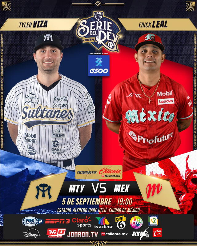 Horarios, canales y pitchers del juego 2. Foto: LMB   