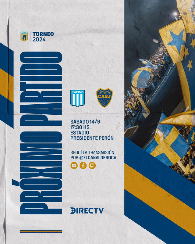  Boca Juniors chocará con Racing en el Cilindro de Avellaneda. Foto: Boca Juniors/X   