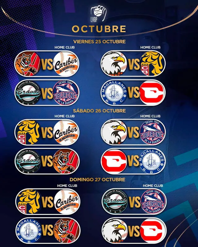 Calendario de la LVBP 2024-25. Foto: LVBP   