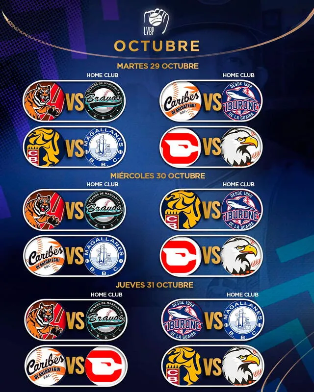 Calendario de la LVBP 2024-25. Foto: LVBP   