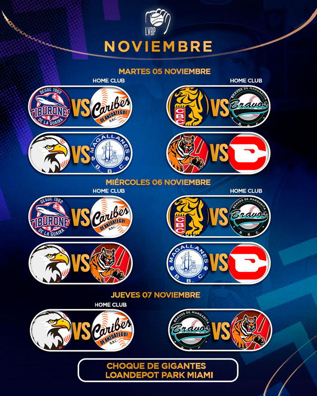 Calendario de la LVBP 2024-25. Foto: LVBP   