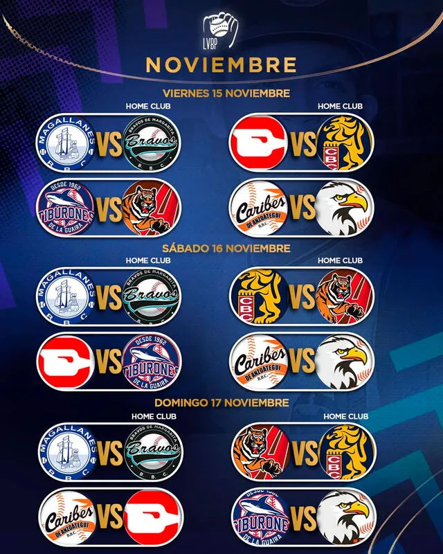 Calendario de la LVBP 2024-25. Foto: LVBP   