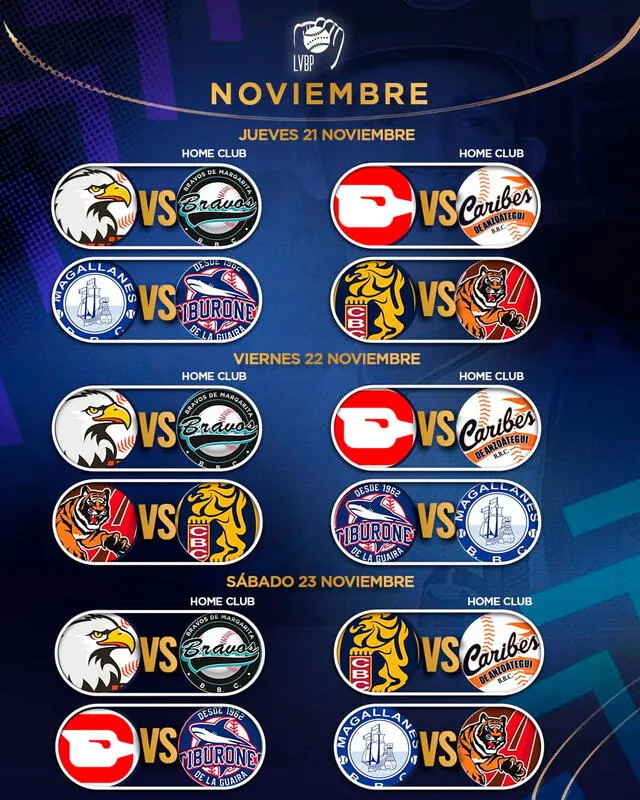 Calendario de la LVBP 2024-25. Foto: LVBP   