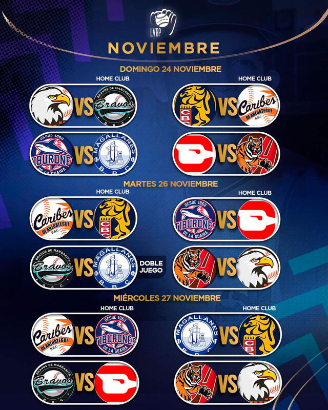 Calendario de la LVBP 2024-25. Foto: LVBP   