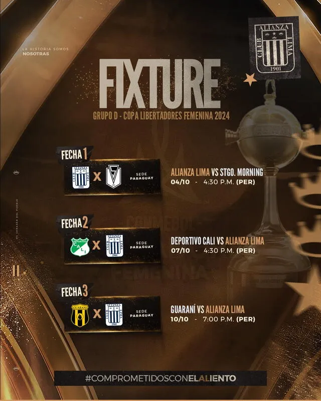  Fixture de las blanquiazules. Foto: Alianza Lima   