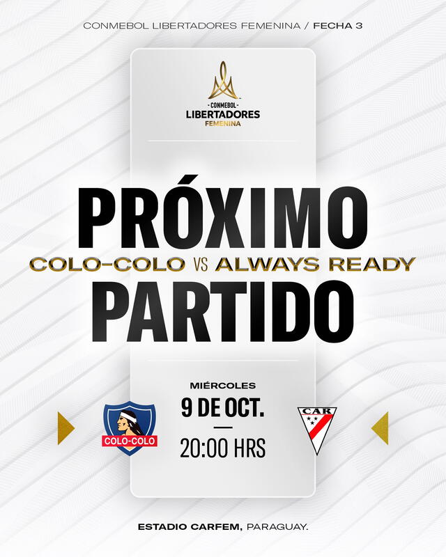  Colo Colo jugará ante Always Ready por Libertadores. Foto: Colo Colo/X   